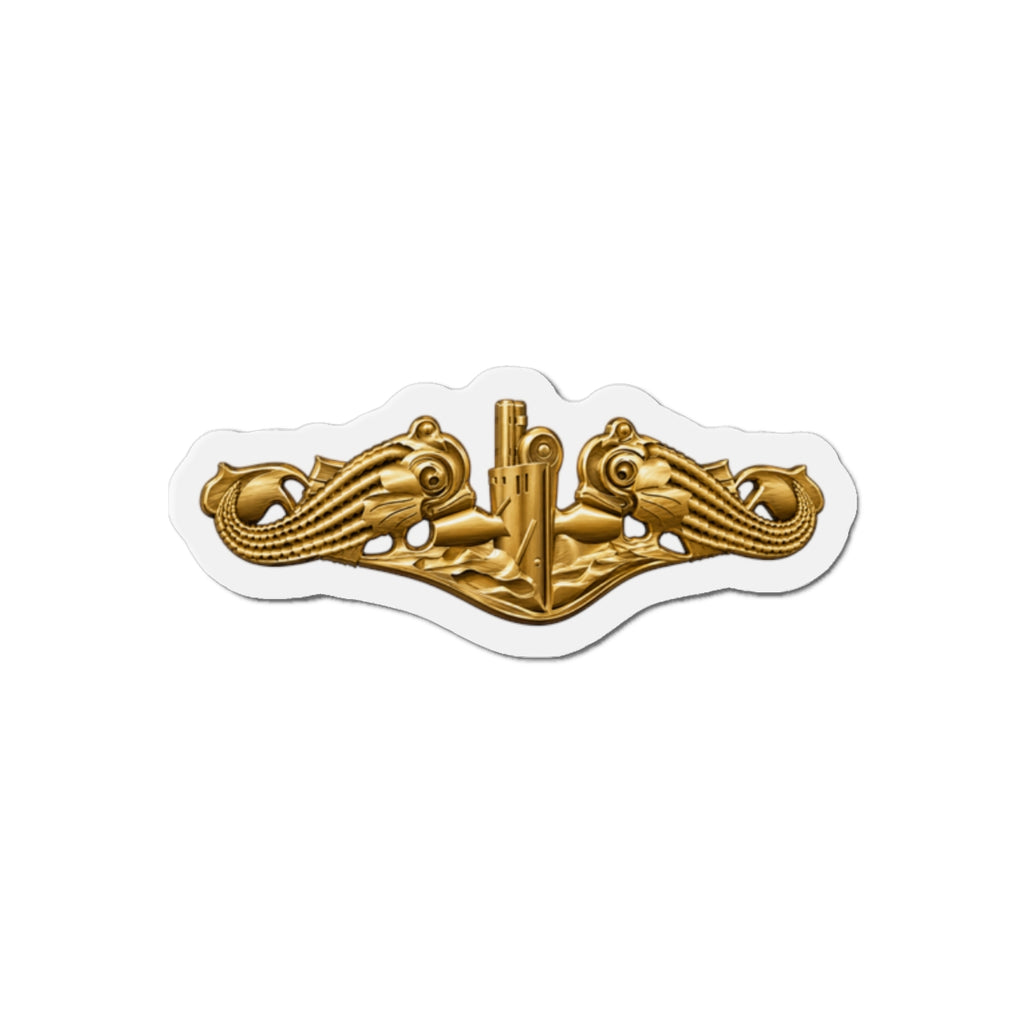 Die-Cut Magnet - Navy - Badge - Submarine Warfare wo txt - Officer - 3D - Enhanced