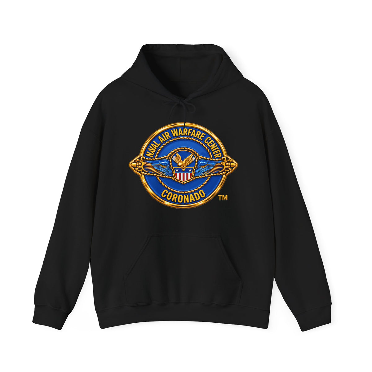 Unisex Heavy Blend™ Hoodies - Navy - Naval Air Warfare Center - Coronado - Crest - 3D - Enhanced