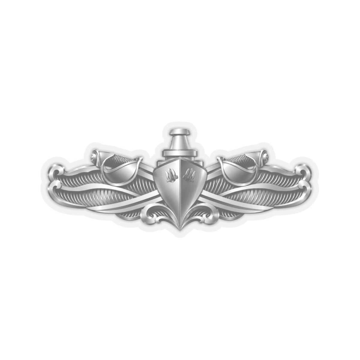 Kiss-Cut Stickers - Navy - Badge - Enlisted Surface Warfare Specialist (ESWS) wo txt - 3D - Enhanced