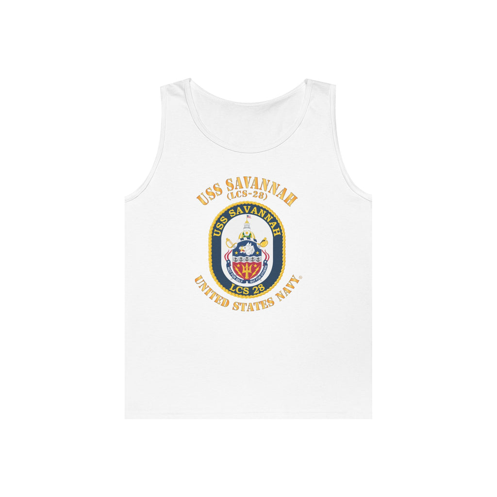 Unisex Heavy Cotton Tank Top - Navy - USS Savannah (LCS-28)