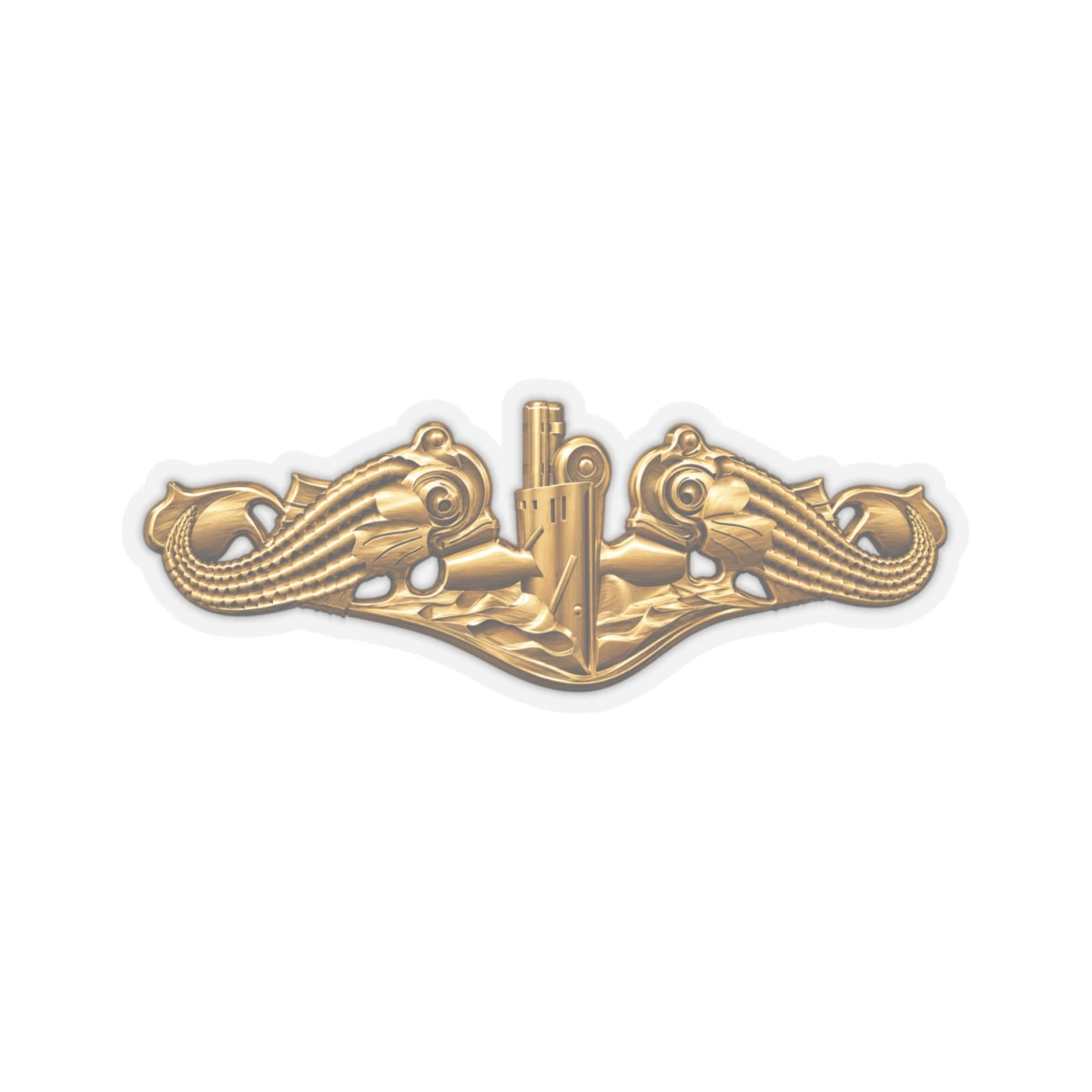 Kiss-Cut Stickers - Navy - Badge - Submarine Warfare wo txt - Officer - 3D - Enhanced