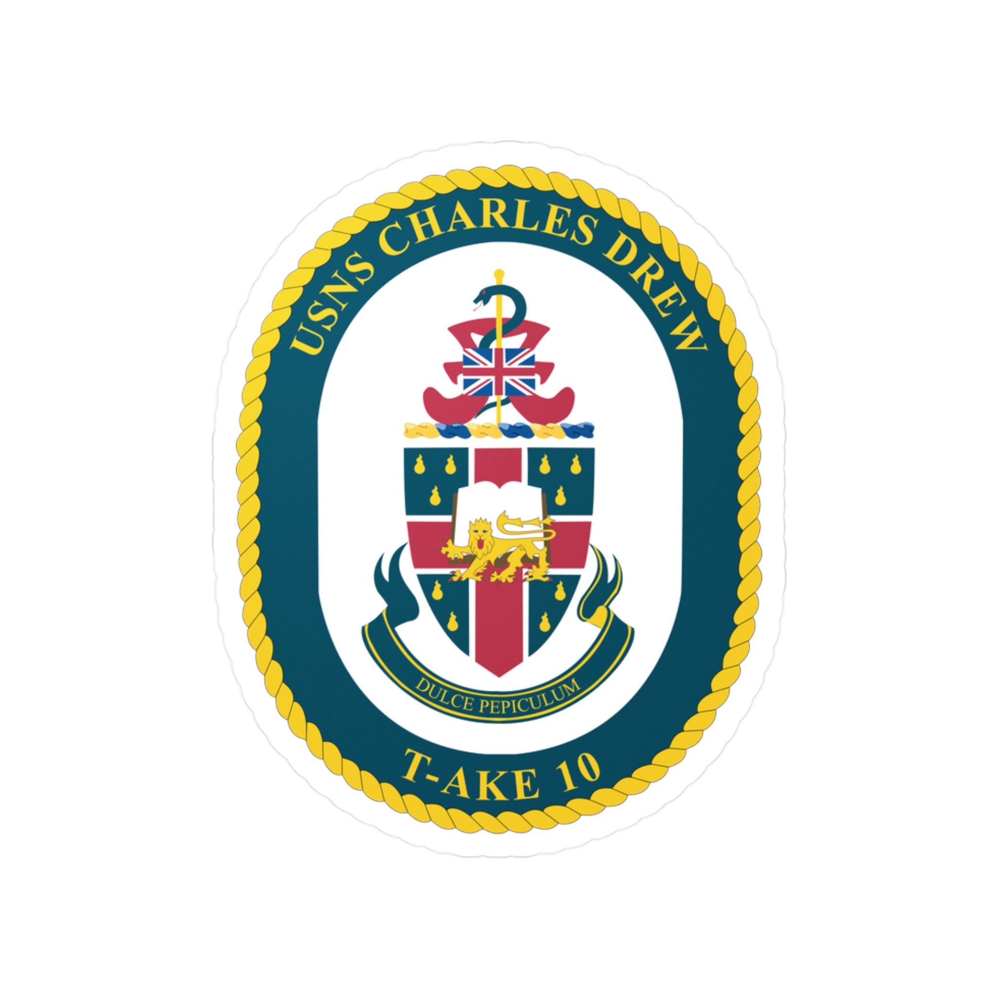 Kiss-Cut Vinyl Decal - Navy - USNS Charles Drew (T-AKE 10) wo txt