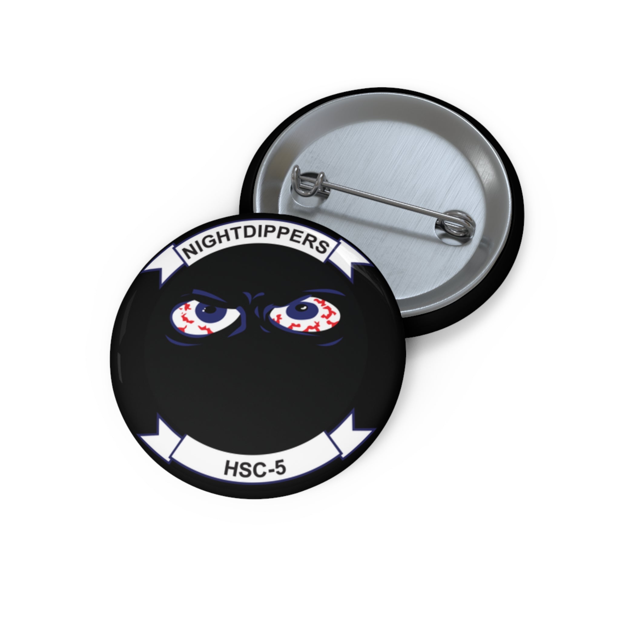 Custom Pin Button - Navy - Helicopter Sea Combat Squadron 5 (HSC-5) wo txt