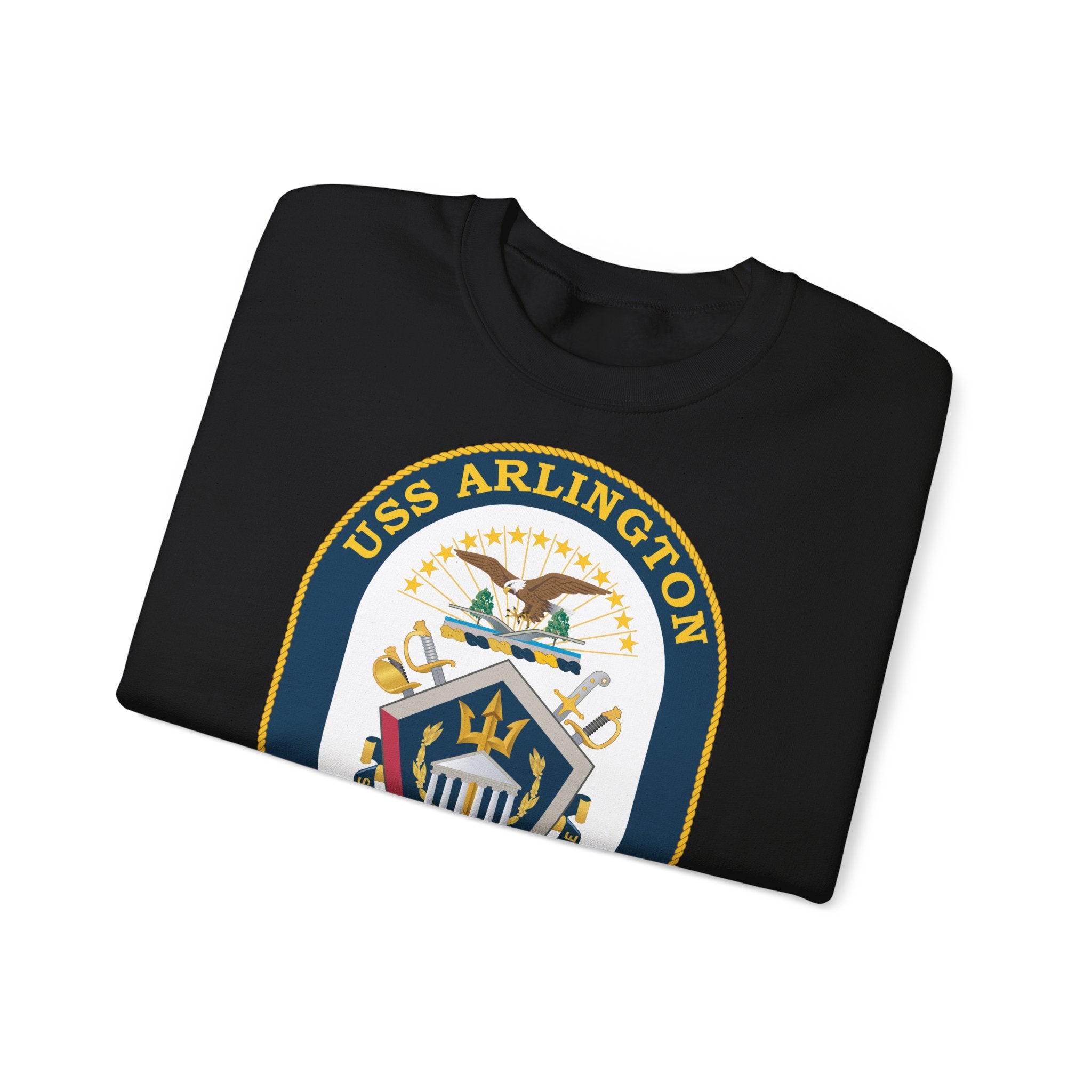 Unisex Heavy Blend™ Crewneck Sweatshirt - Navy - USS Arlington (LPD-24) wo txt