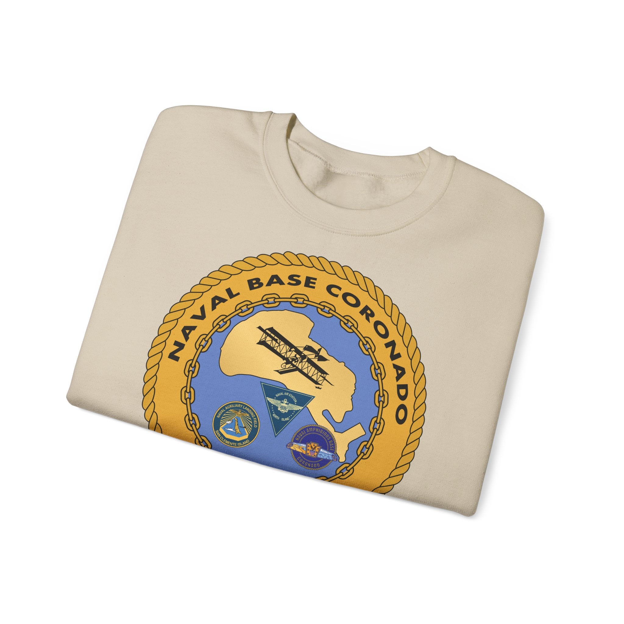 Unisex Heavy Blend™ Crewneck Sweatshirt - Navy - Naval Base Coronado wo txt