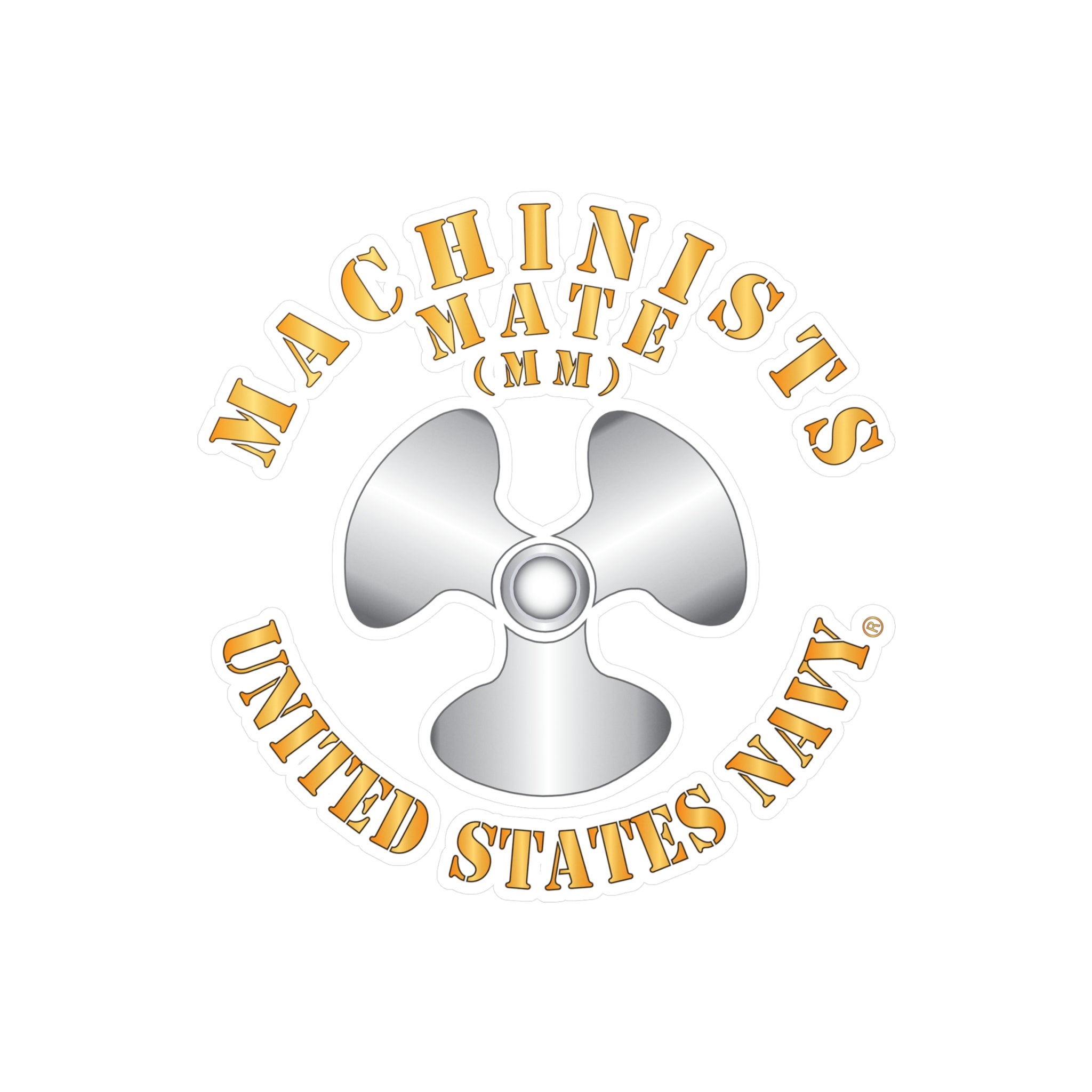 Kiss-Cut Vinyl Decal - Navy - Rate - Machinists Mate (MM)