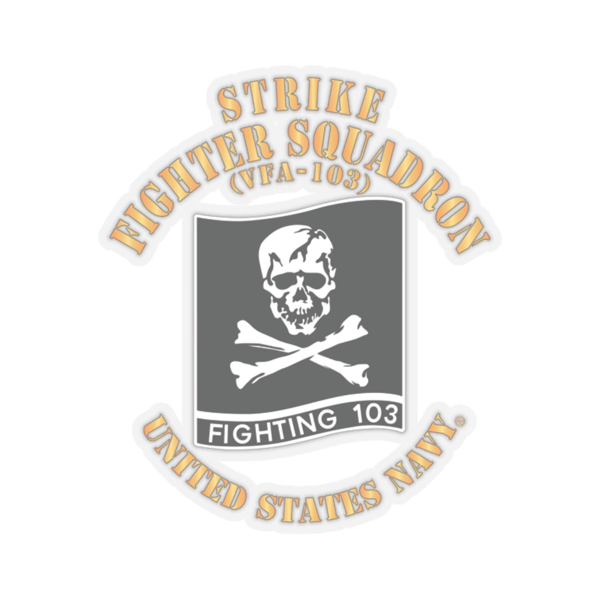 Kiss-Cut Stickers - Navy - Strike Fighter Squadron 103 (VFA-103)