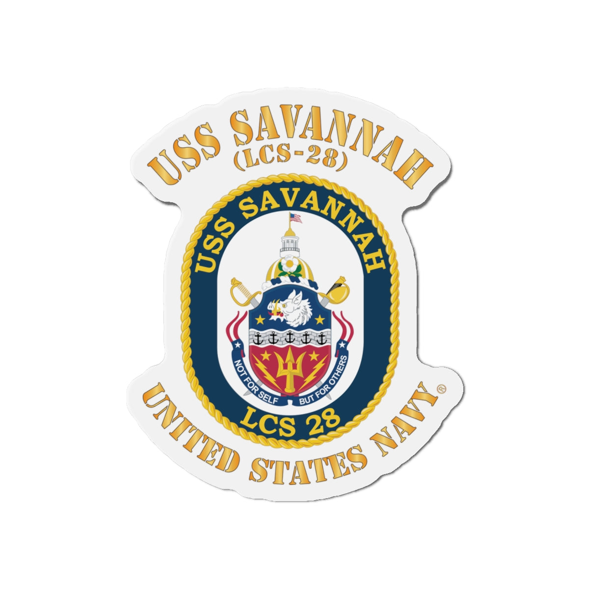 Die-Cut Magnet - Navy - USS Savannah (LCS-28)