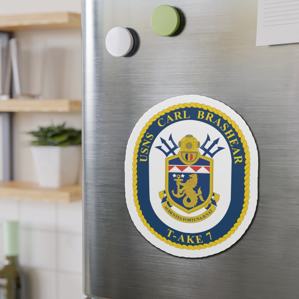 Die-Cut Magnet - Navy - USNS Carl Brashear (T-AKE 7) wo txt