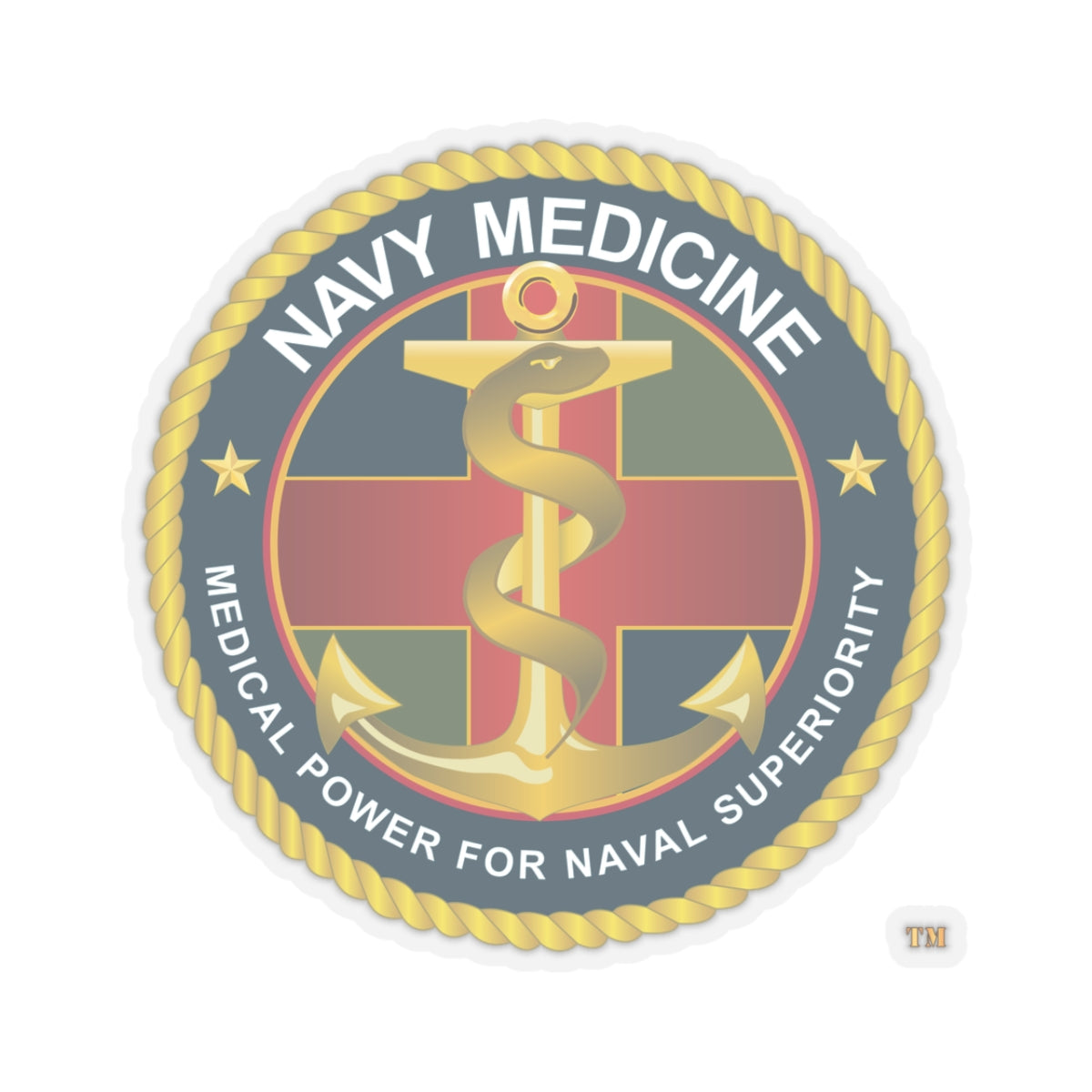Kiss-Cut Stickers - Navy Medicine - Medical Power for Naval Superiority wo Txt X 300