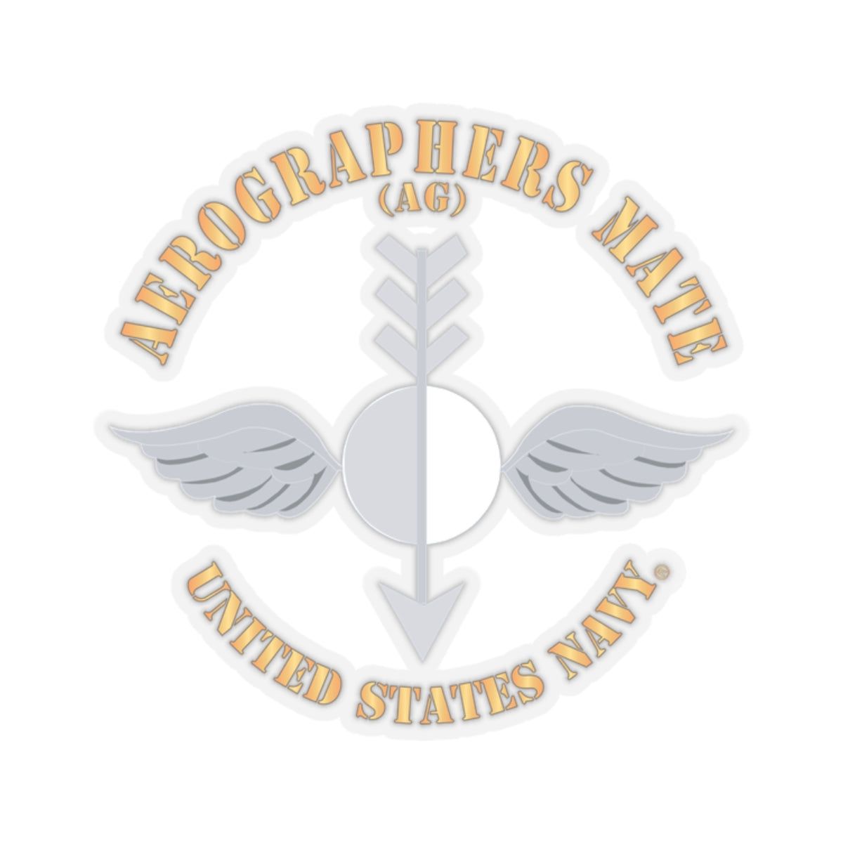 Kiss-Cut Stickers - Navy - Aerographers Mate (AG) X 300