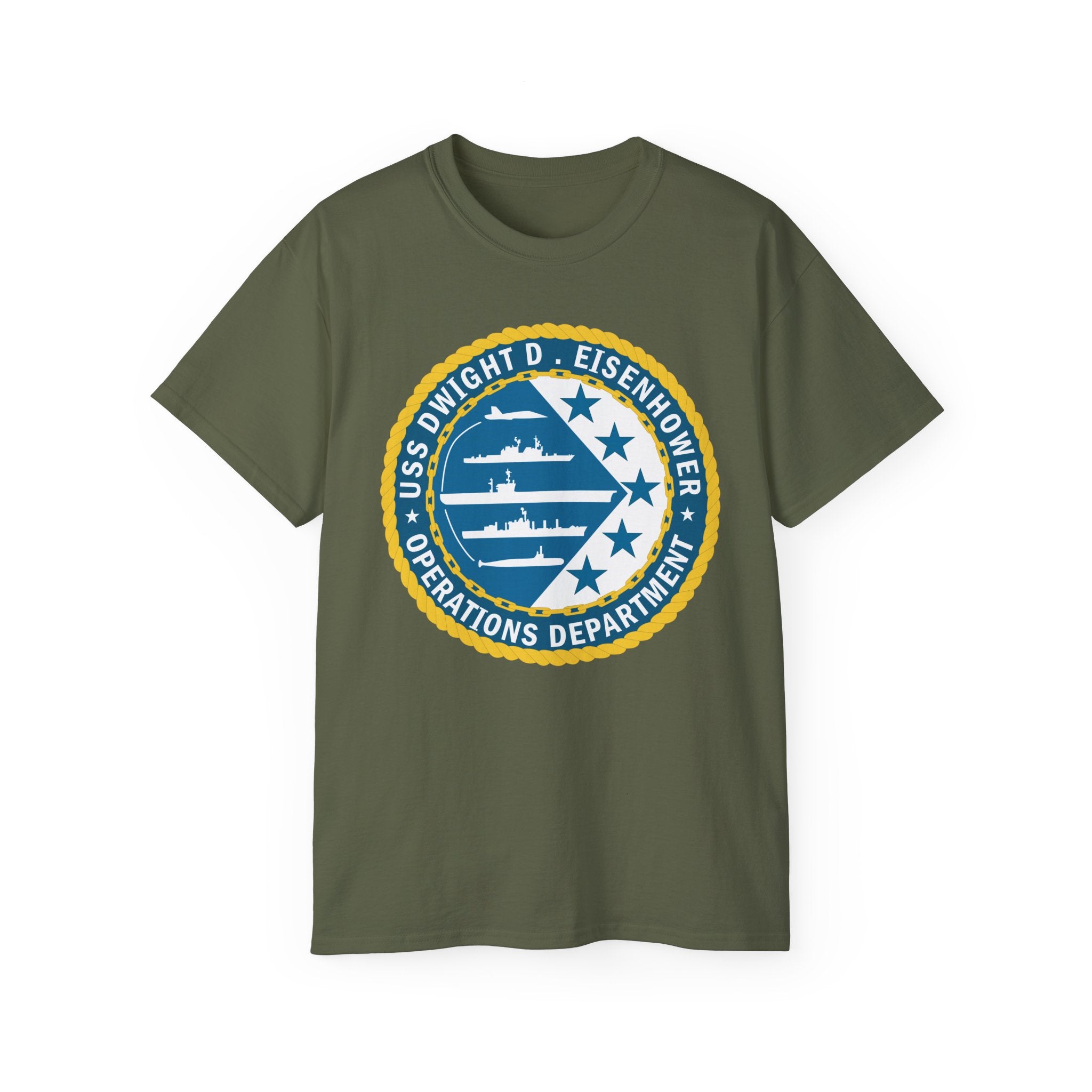 Unisex Ultra Cotton T-Shirt - Navy - USS Dwight D. Eisenhower (CVN-69) - Operations Department wo txt