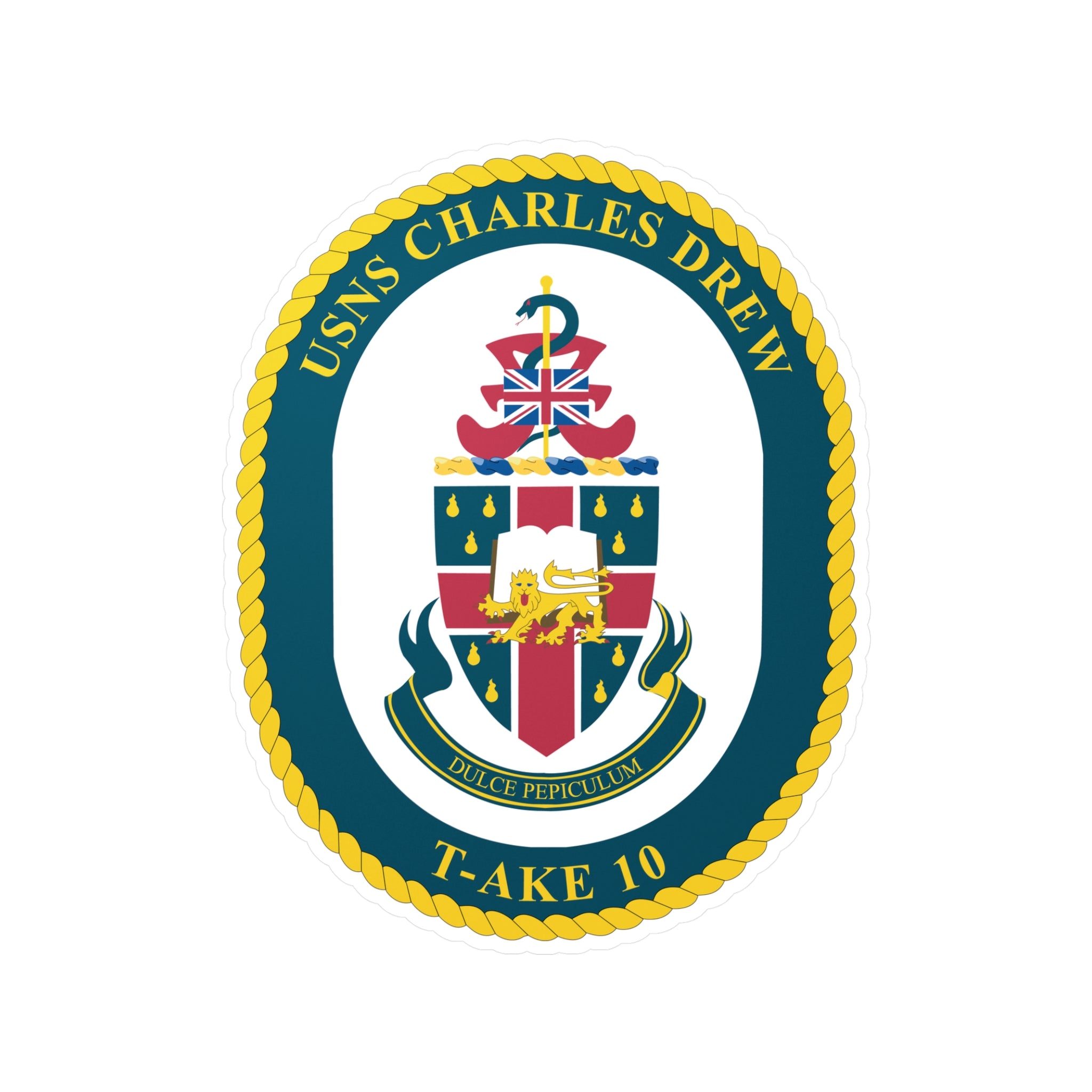 Kiss-Cut Vinyl Decal - Navy - USNS Charles Drew (T-AKE 10) wo txt