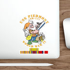 Die-Cut Vinyl Sticker - Navy - USS Piedmont (AD-17) w PAC SVC WWII