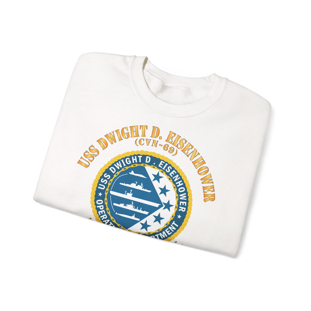 Unisex Heavy Blend™ Crewneck Sweatshirt - Navy - USS Dwight D. Eisenhower (CVN-69) - Operations Department