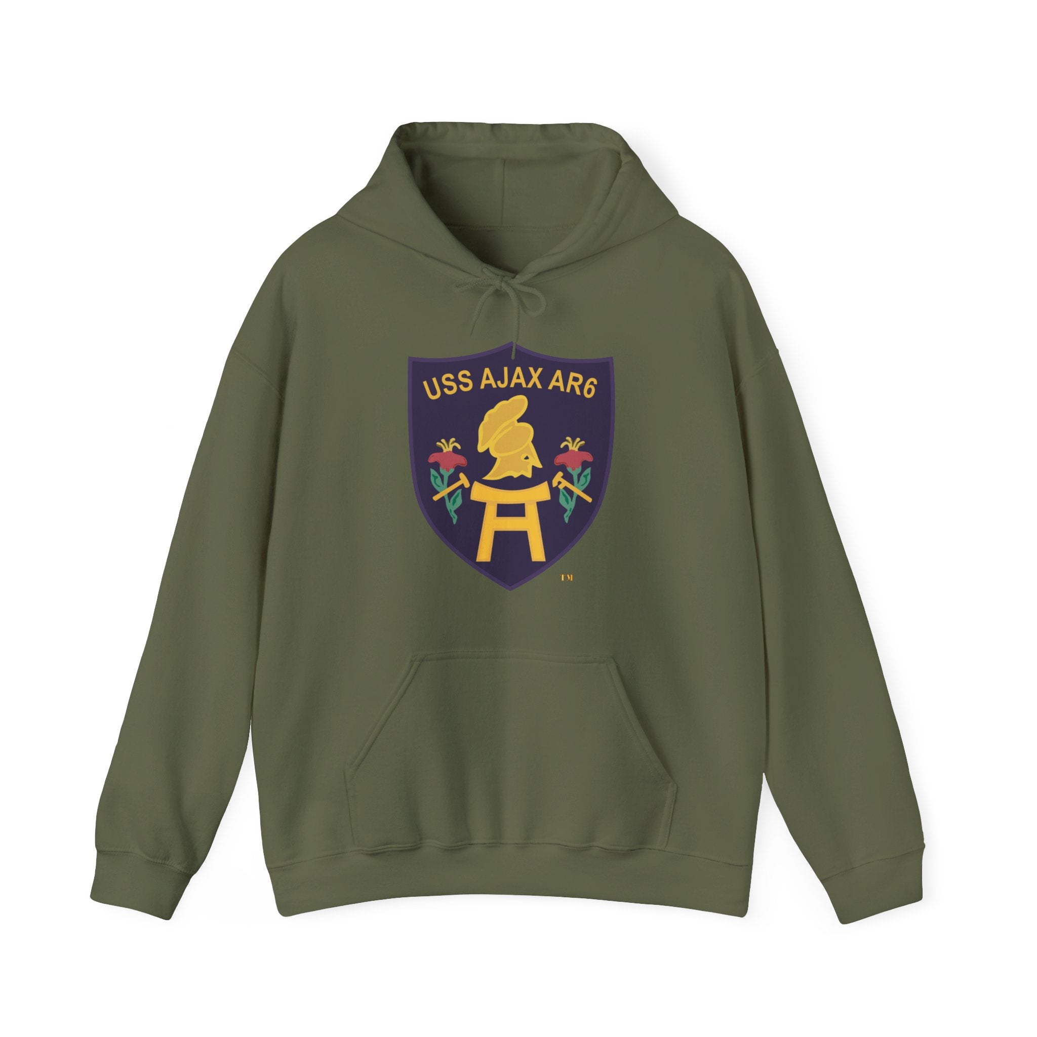 Unisex Heavy Blend™ Hoodies - Navy - USS Ajax (AR-6) wo txt