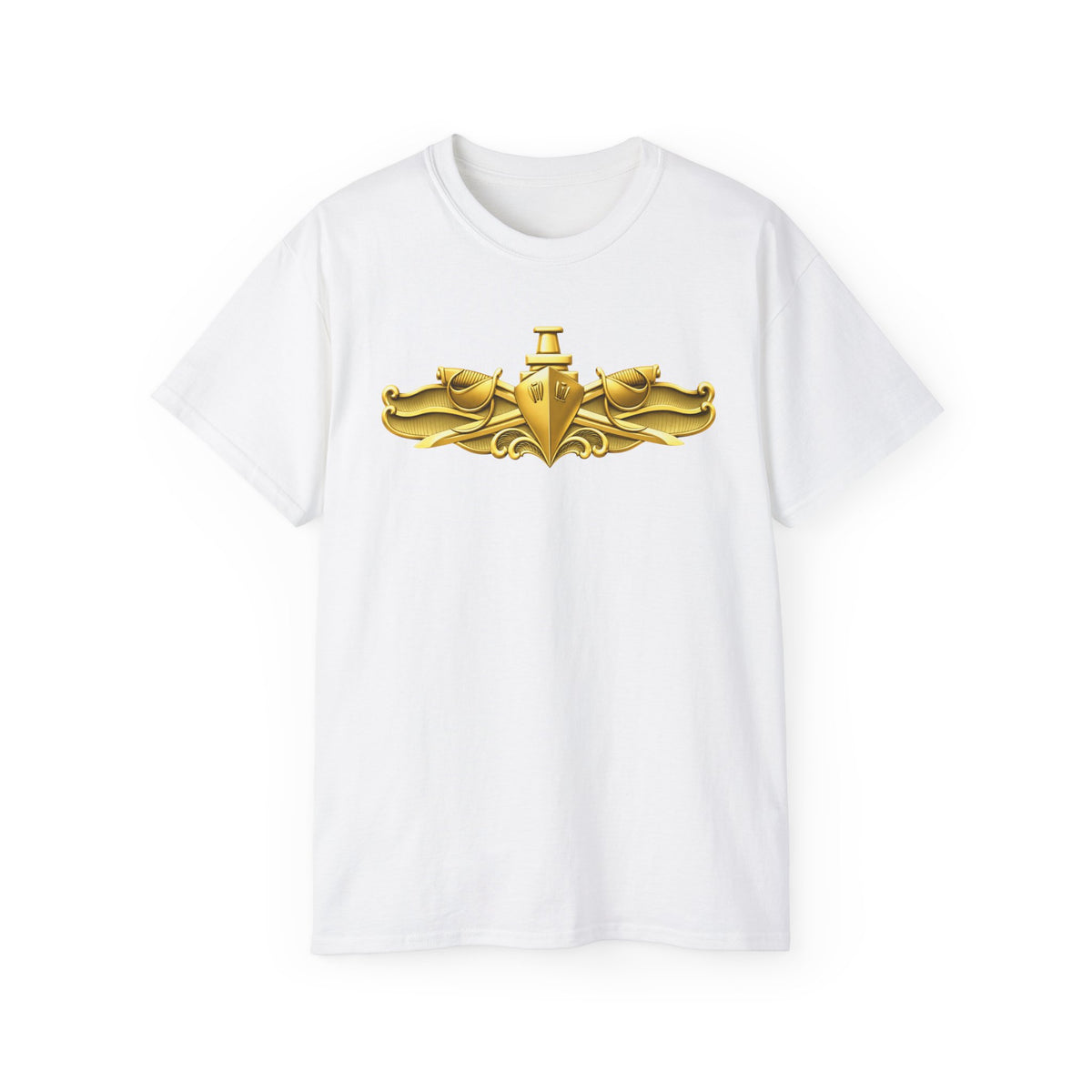 Unisex Ultra Cotton T-Shirt - Navy - Badge - Surface Warfare Officer (SWO) wo txt - 3D - Enhanced
