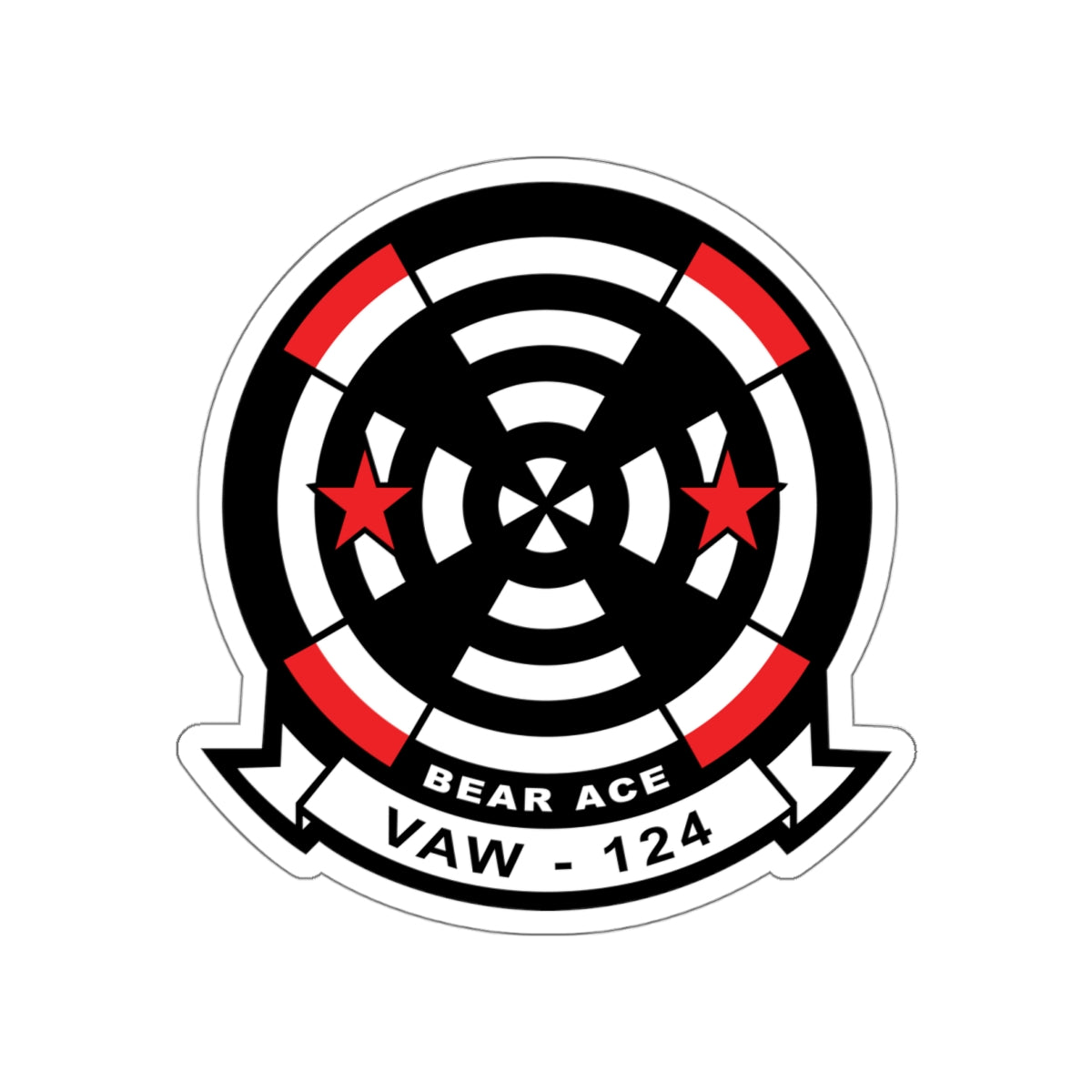 Die-Cut Vinyl Sticker - Navy - Airborne Command & Control Squadron 124 (VAW-124) wo txt