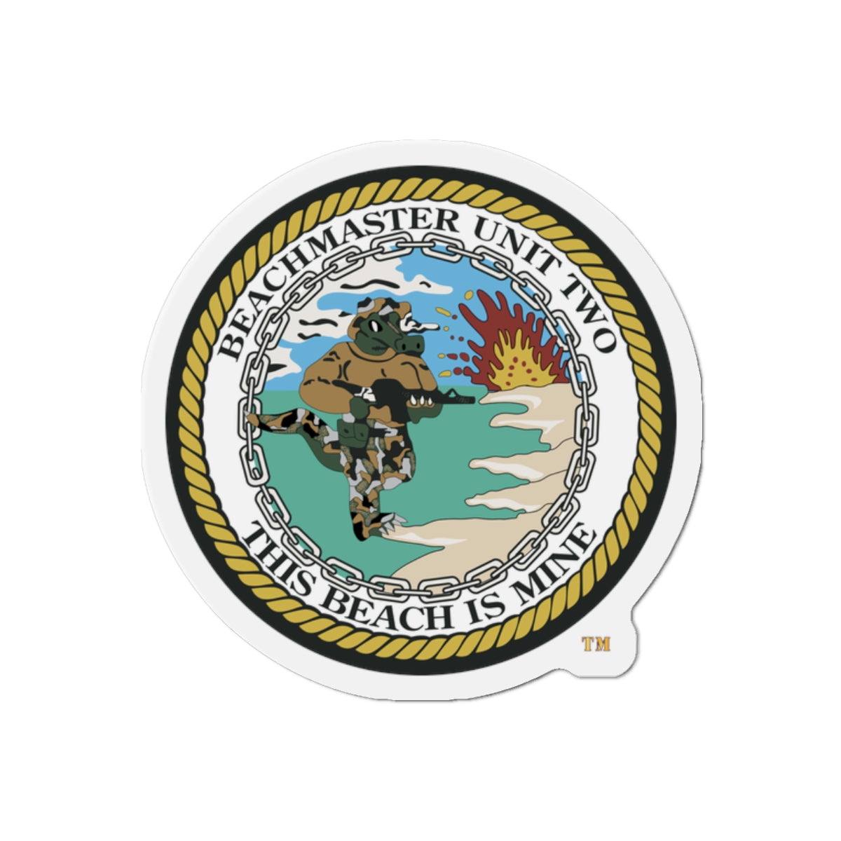 Die-Cut Magnet - Navy - Beachmaster Unit Two (BMU-2) wo txt X 300