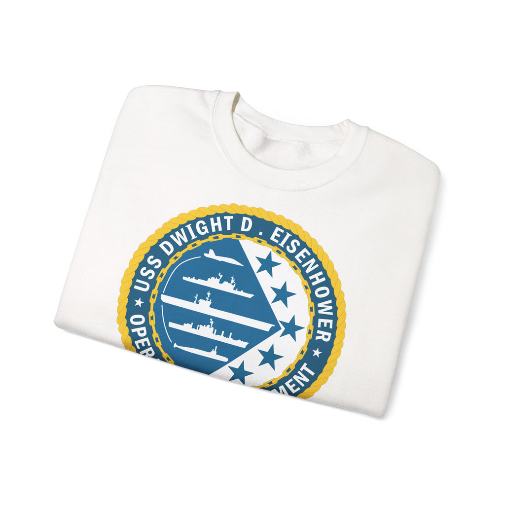 Unisex Heavy Blend™ Crewneck Sweatshirt - Navy - USS Dwight D. Eisenhower (CVN-69) - Operations Department wo txt