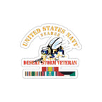 Die-Cut Vinyl Sticker - Navy - Seabee - Desert Storm Veteran