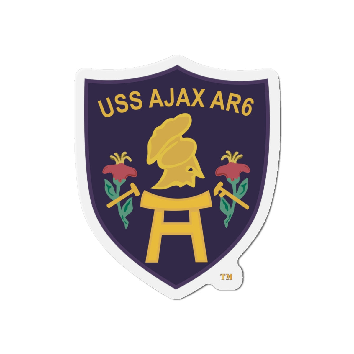 Die-Cut Magnet - Navy - USS Ajax (AR-6) wo txt