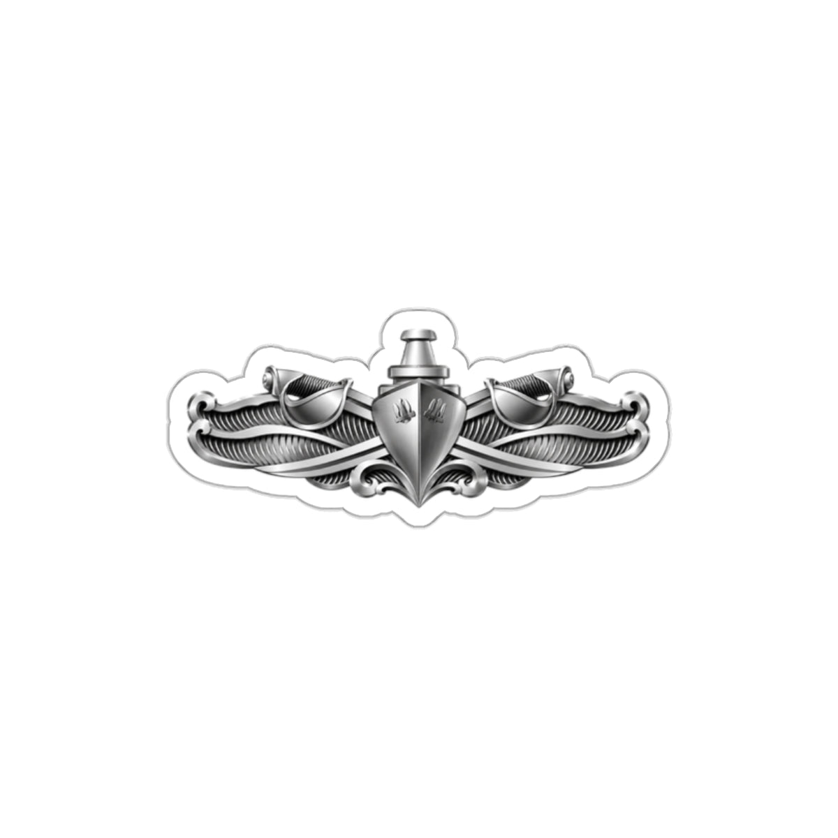 Die-Cut Vinyl Sticker - Navy - Badge - Enlisted Surface Warfare Specialist (ESWS) wo txt - 3D - Enhanced