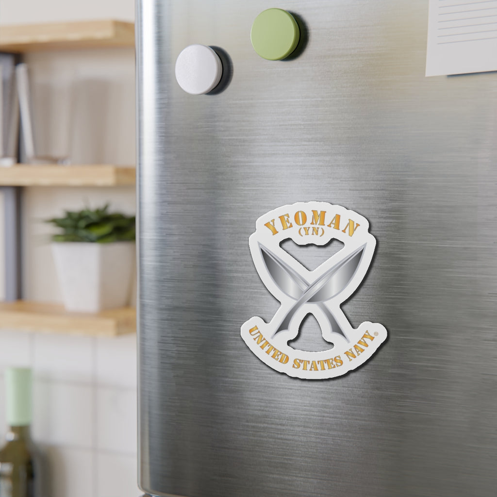 Die-Cut Magnet - Navy - Rate - Yeoman (YN)