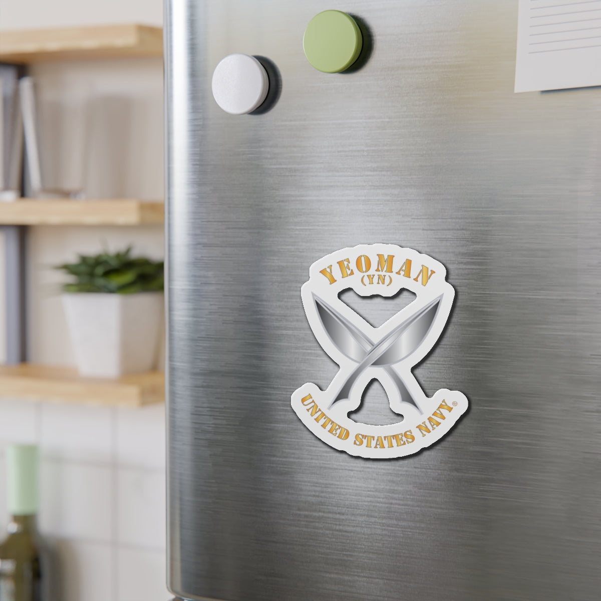 Die-Cut Magnet - Navy - Rate - Yeoman (YN)