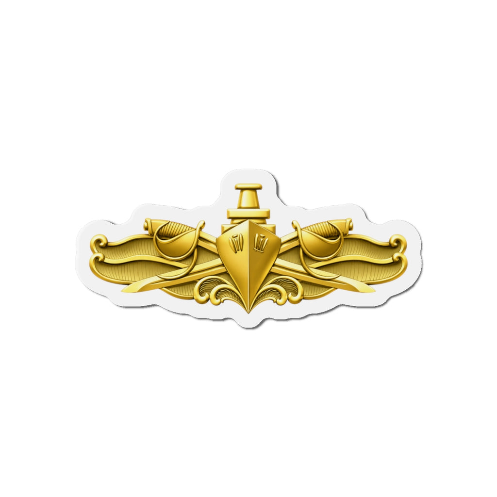 Die-Cut Magnet - Navy - Badge - Surface Warfare Officer (SWO) wo txt - 3D - Enhanced