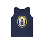 Unisex Heavy Cotton Tank Top - Navy - USS Cleveland (LCS-31) wo txt