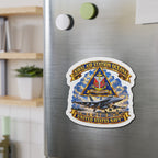 Die-Cut Magnet - Navy - Naval Air Station Oceana - Crest with Aircraft - United States Navy - 3D - Enhanced