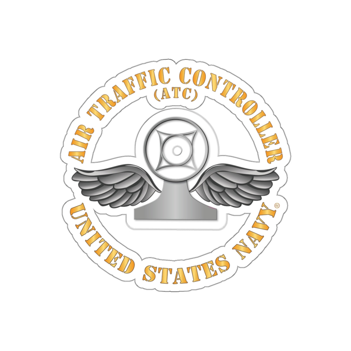 Die-Cut Vinyl Sticker - Navy - Rate - Air Traffic Controller (ATC)