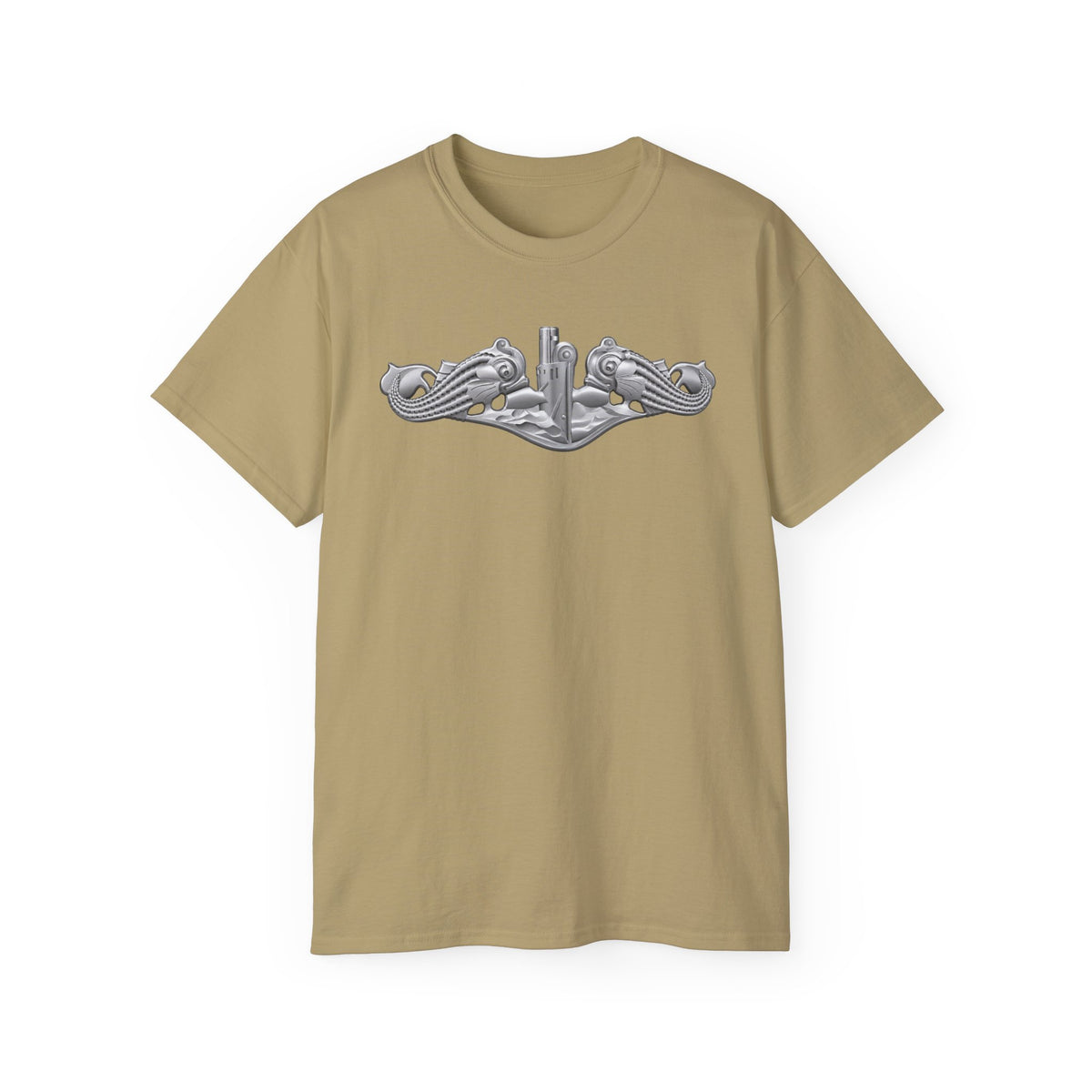 Unisex Ultra Cotton T-Shirt - Navy - Badge - Submarine Warfare wo txt - Enlisted - 3D - Enhanced