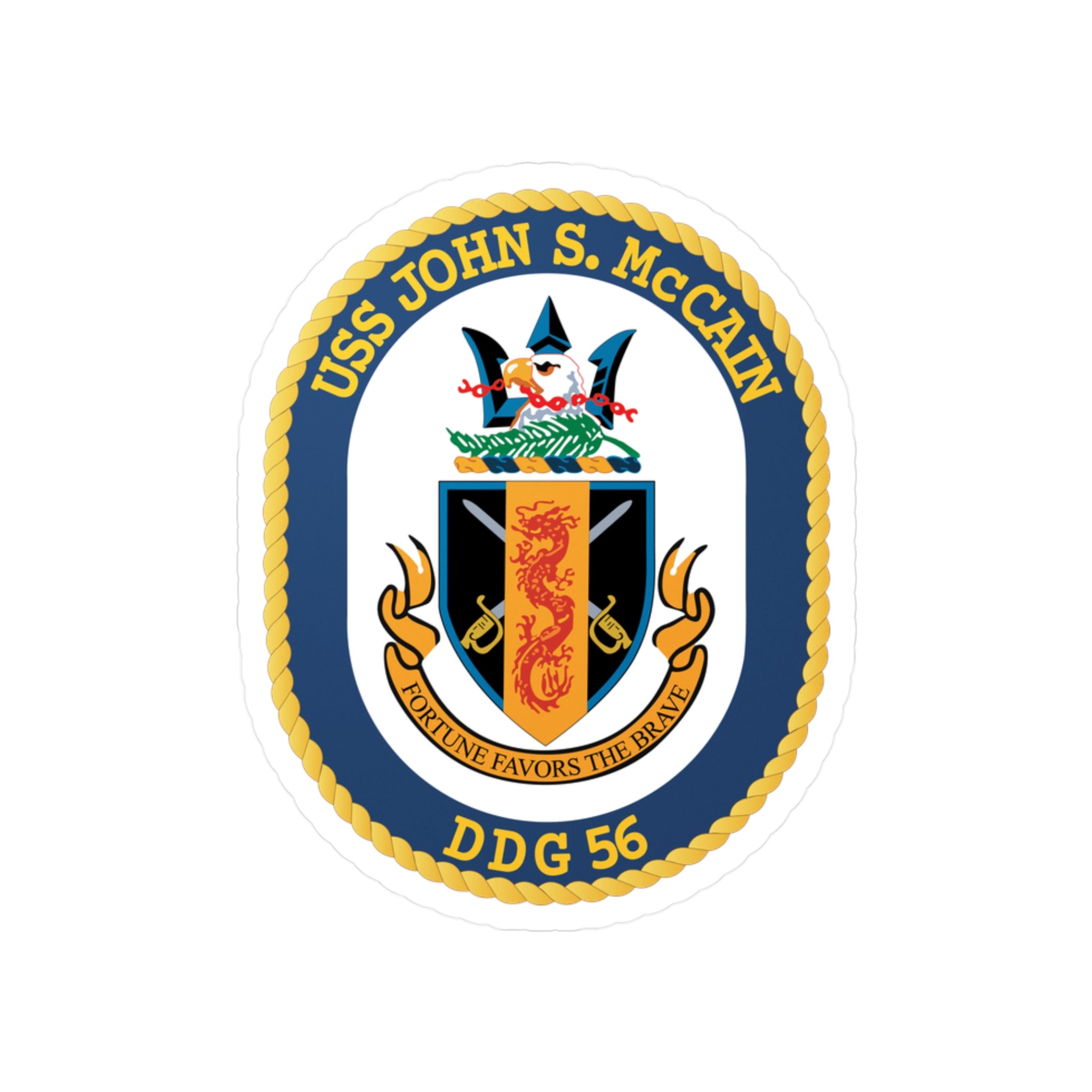 Kiss-Cut Vinyl Decal - Navy - USS John S. McCain (DDG-56) wo txt