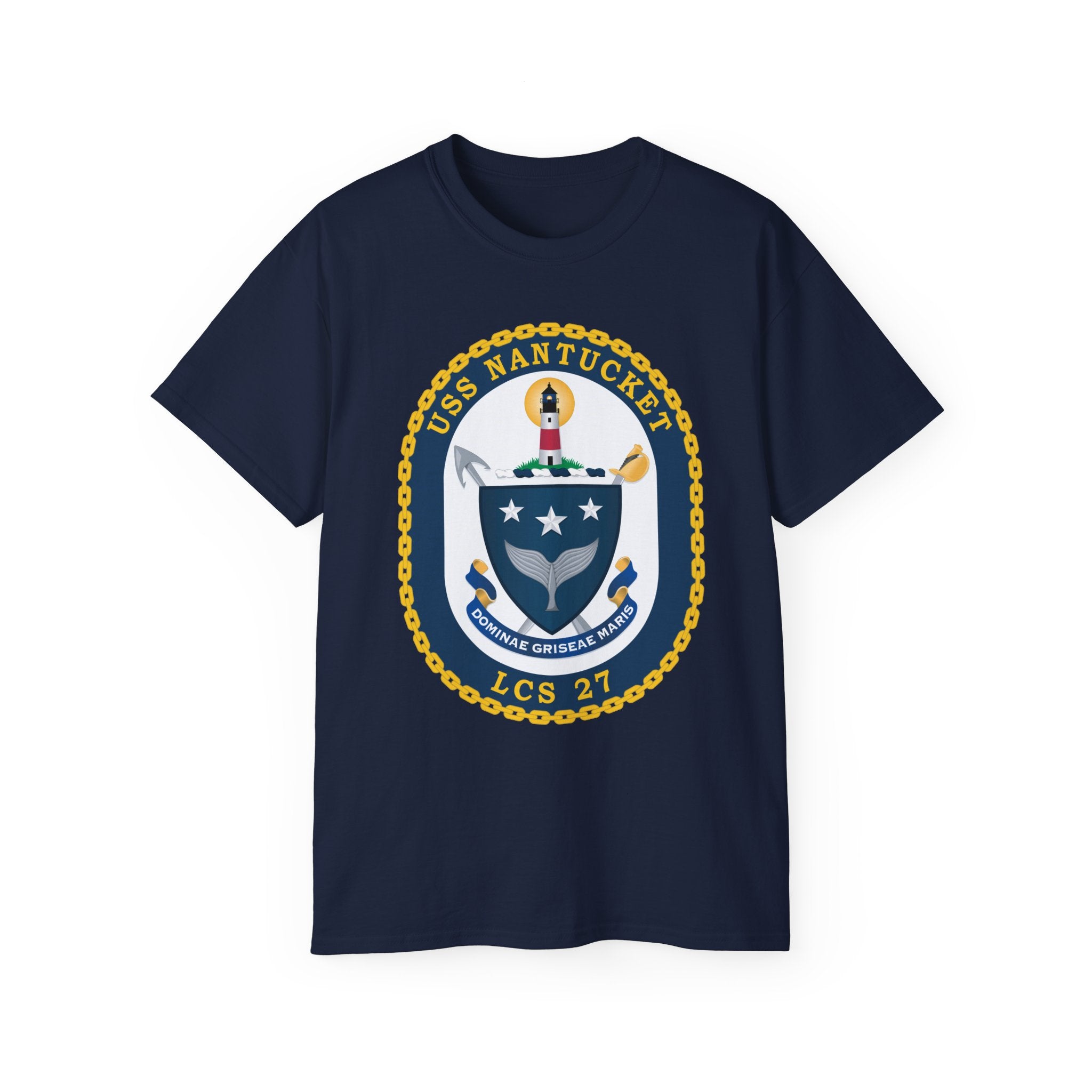 Unisex Ultra Cotton T-Shirt - Navy - USS Nantucket (LCS-27) wo txt