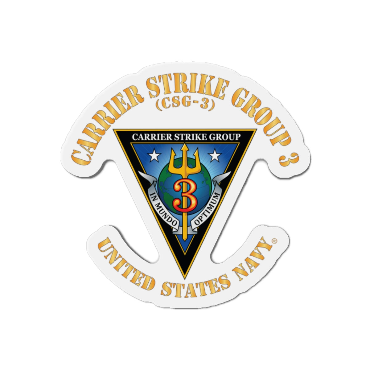 Die-Cut Magnet - Navy - Carrier Strike Group 3 (CSG-3)
