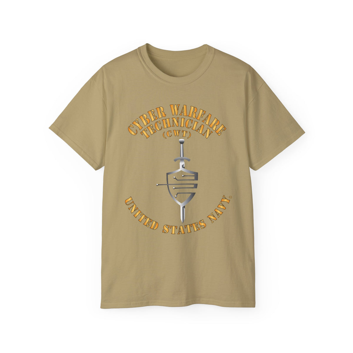 Unisex Ultra Cotton T-Shirt - Navy - Rate - Cyber Warfare Technician (CWT)