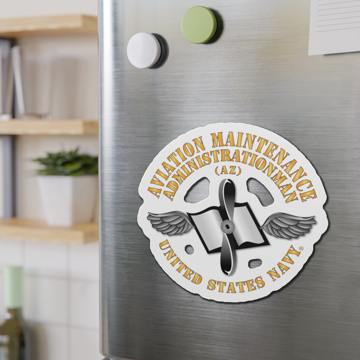 Die-Cut Magnet - Navy - Rate - Aviation Maintenance Administrationman (AZ)
