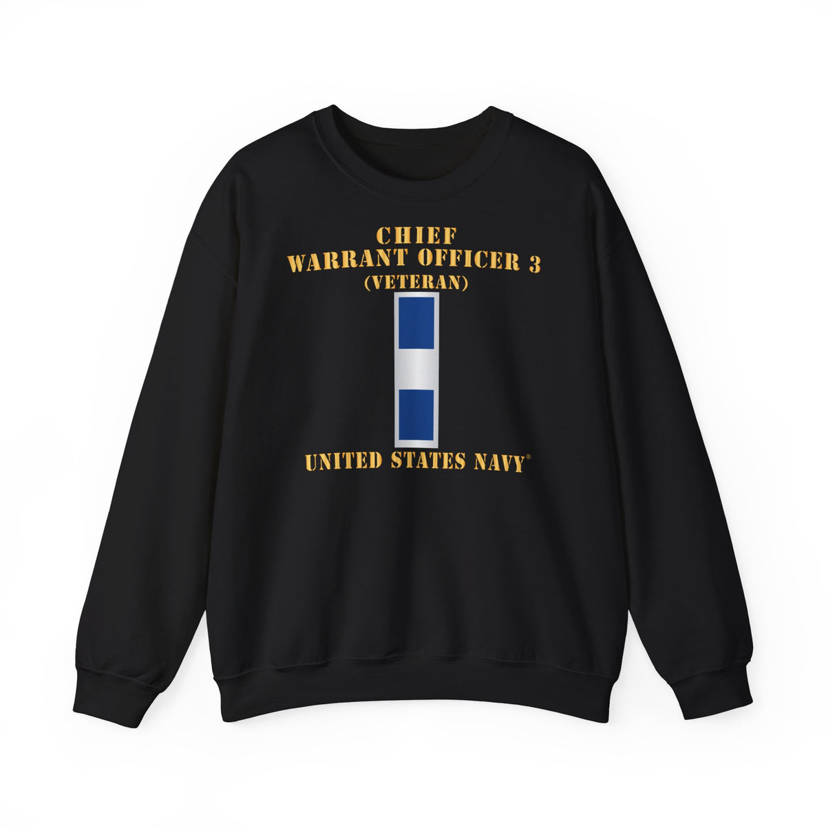 Unisex Heavy Blend™ Crewneck Sweatshirt - Navy - Chief Warrant Officer 3 - CW03 - Veteran