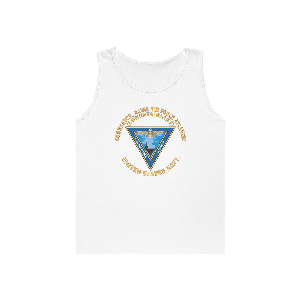 Unisex Heavy Cotton Tank Top - Navy - Commander, Naval Air Force Atlantic - COMNAVAIRLANT