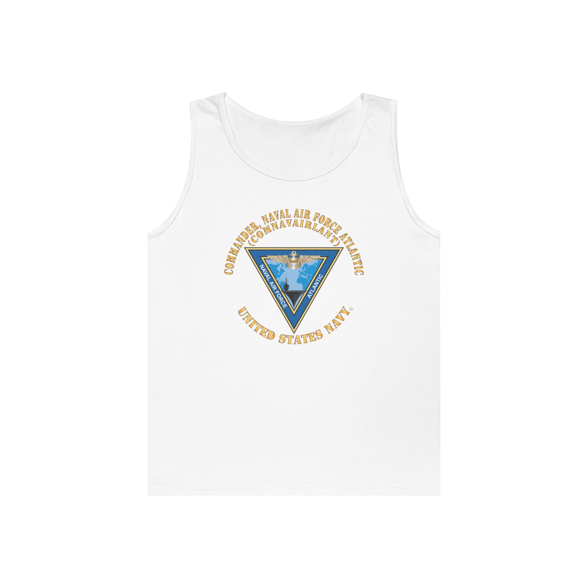 Unisex Heavy Cotton Tank Top - Navy - Commander, Naval Air Force Atlantic - COMNAVAIRLANT