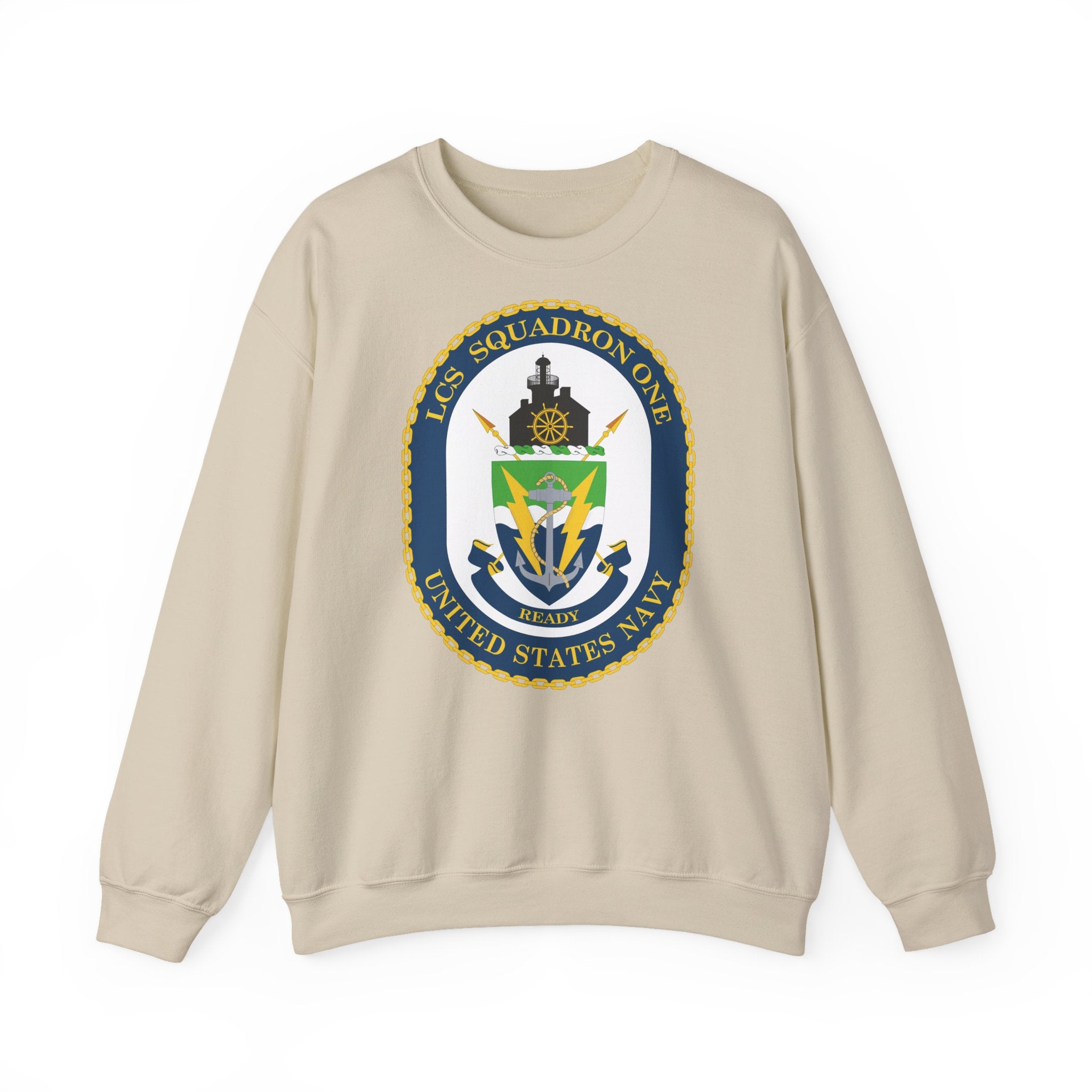 Unisex Heavy Blend™ Crewneck Sweatshirt - Navy - LCS Squadron One (LCSRON 1) wo txt