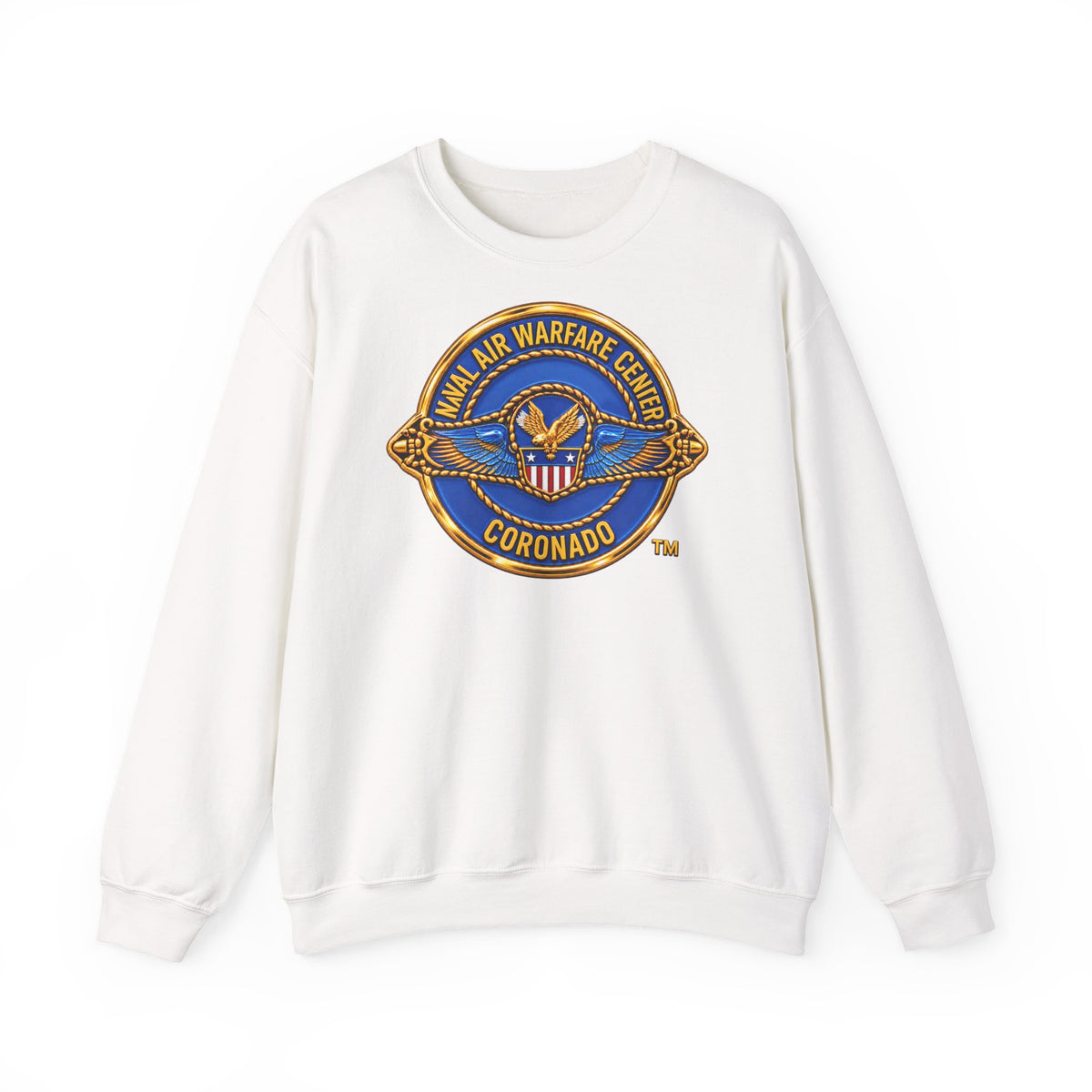 Unisex Heavy Blend™ Crewneck Sweatshirt -  Navy - Naval Air Warfare Center - Coronado - Crest - 3D - Enhanced