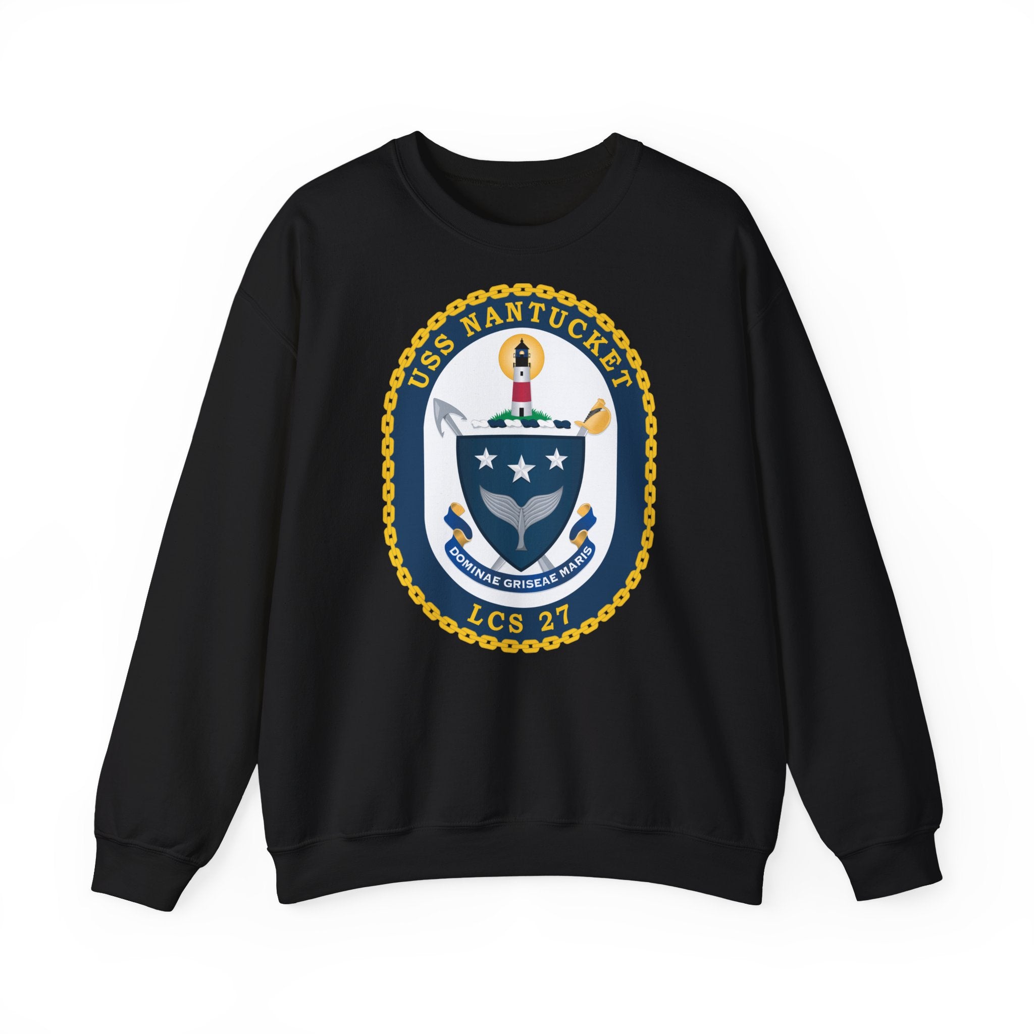 Unisex Heavy Blend™ Crewneck Sweatshirt - Navy - USS Nantucket (LCS-27) wo txt