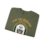 Unisex Heavy Blend™ Crewneck Sweatshirt - Navy - USS Anchorage (LPD-23)