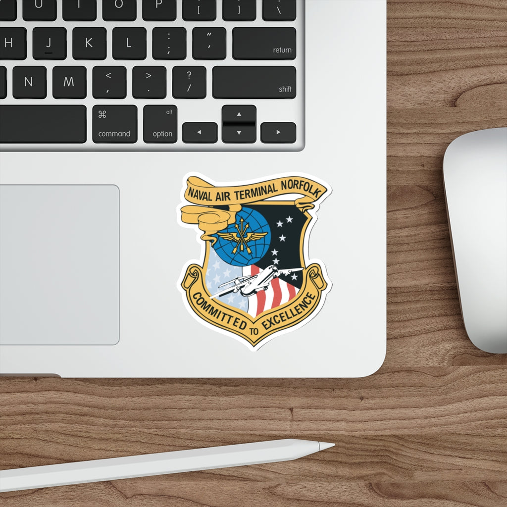 Die-Cut Vinyl Sticker - Navy - Naval Air Terminal Norfolk wo Txt