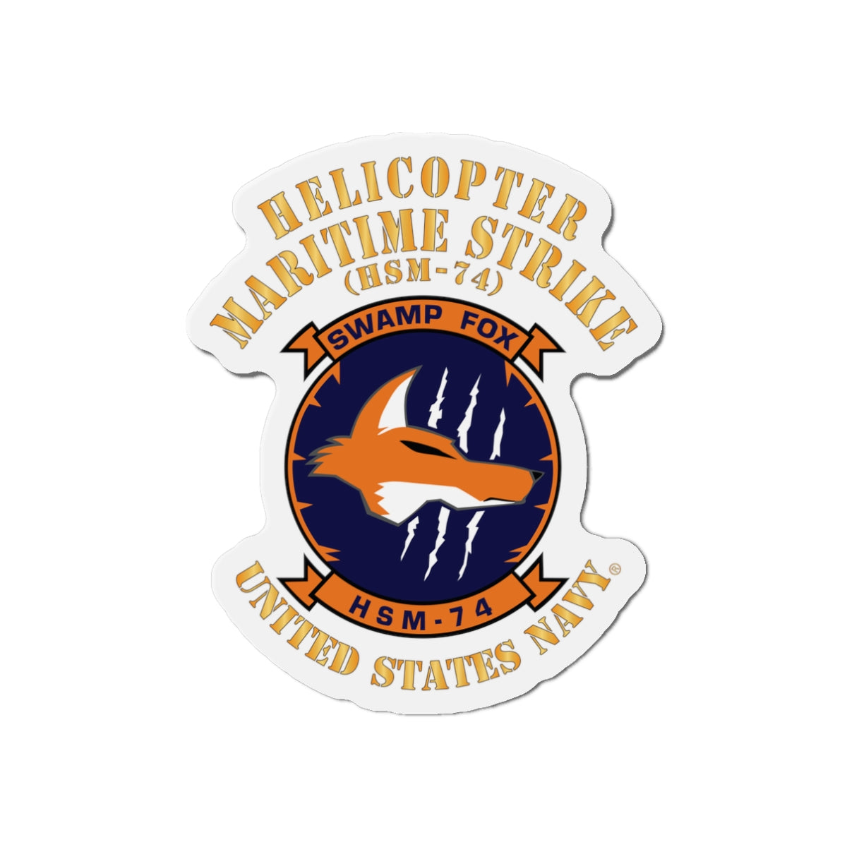 Die-Cut Magnet - Navy - Helicopter Maritime Strike Seven Four (HSM-74)
