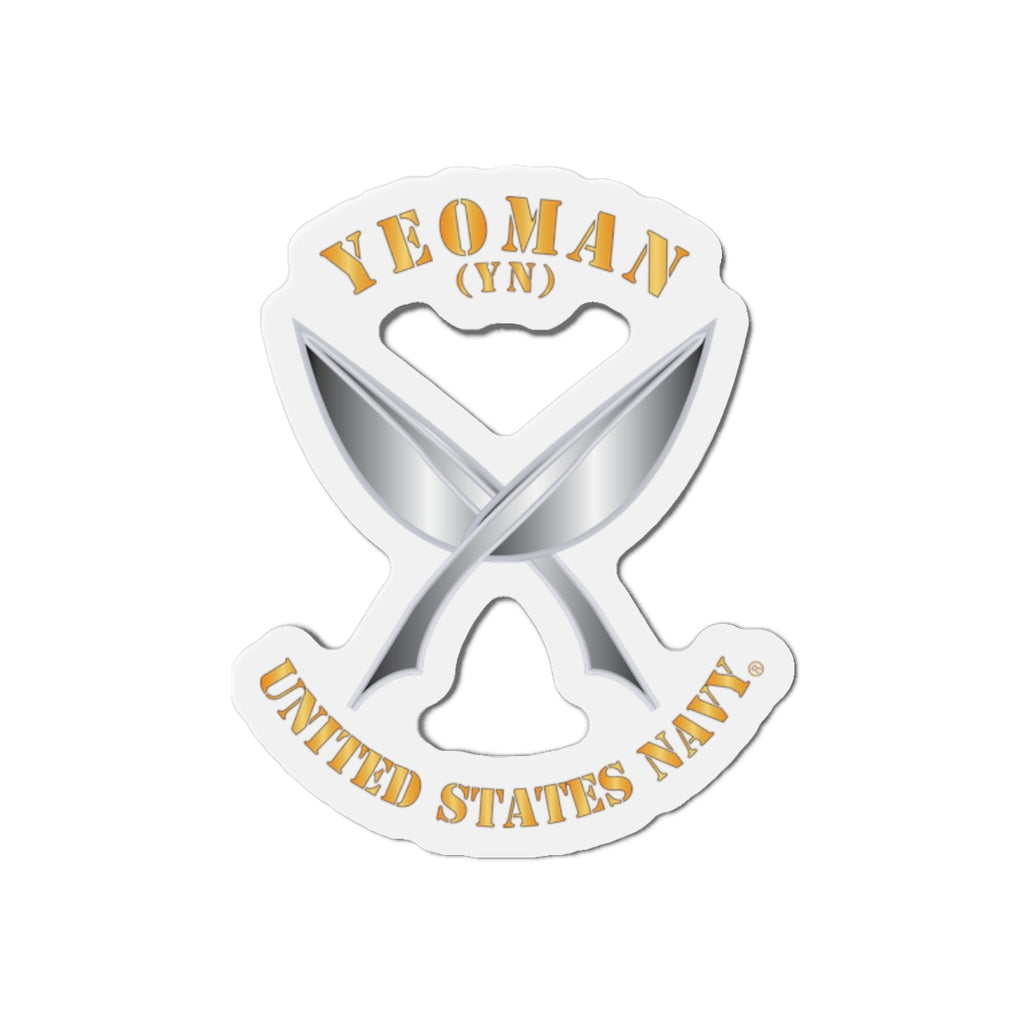Die-Cut Magnet - Navy - Rate - Yeoman (YN)
