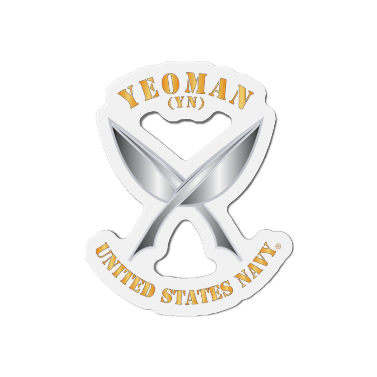 Die-Cut Magnet - Navy - Rate - Yeoman (YN)
